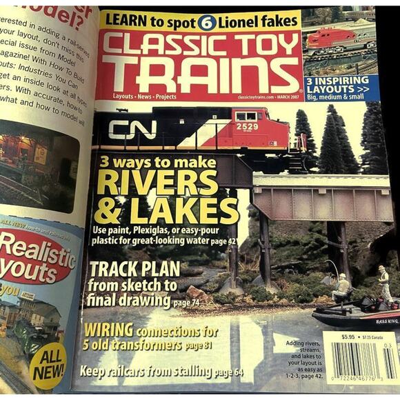 Classic Toy Trains March 2007 Make Rivers and Lakes Spot Fake Lionels Wiring - Picture 1 of 4